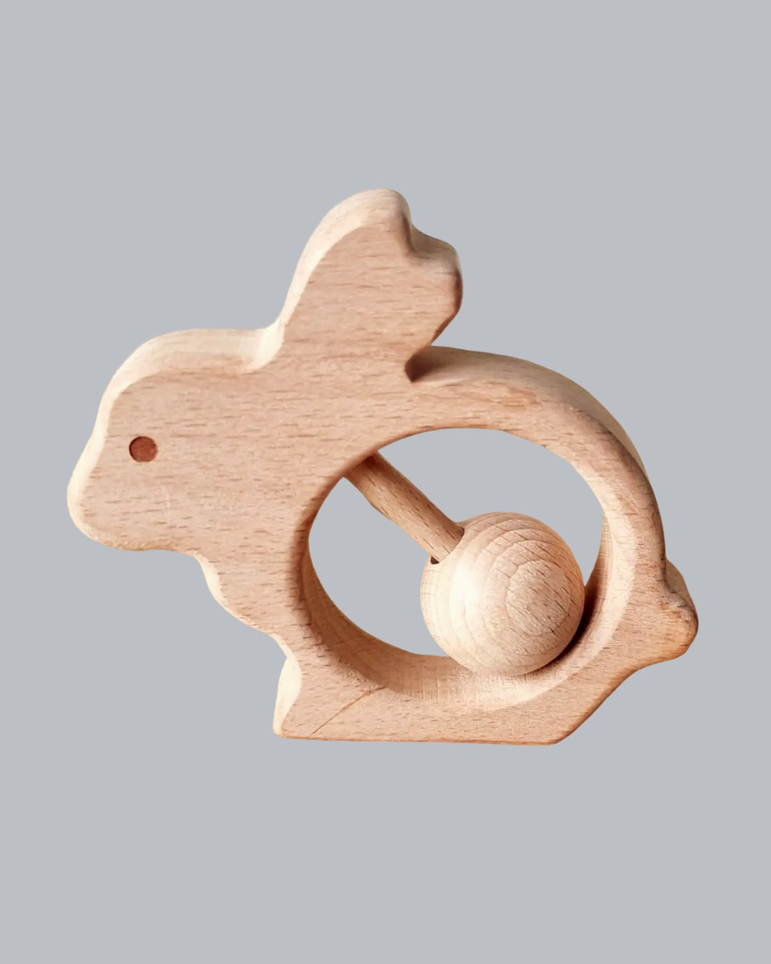 Wooden Rabbit Rattle