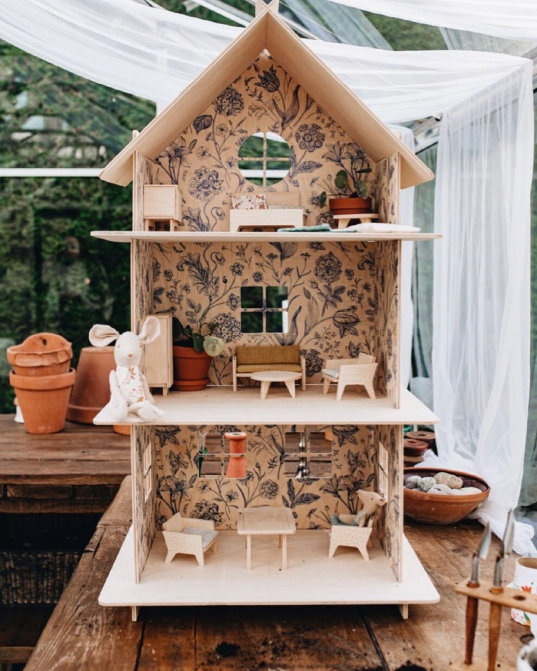 Three Story Wooden Doll House