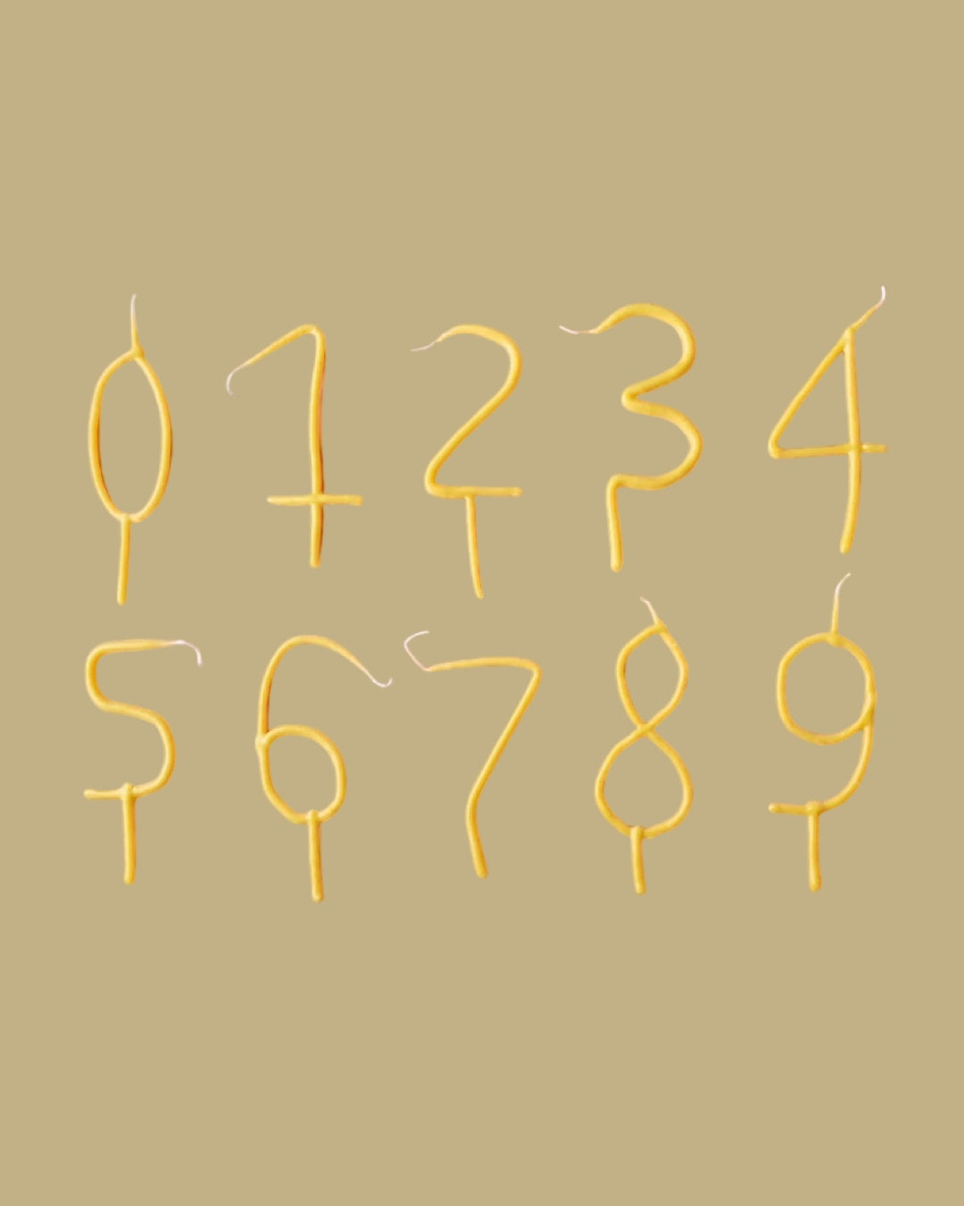 Numbers Beeswax Candle