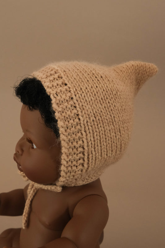 Knitted Wool Bonnet